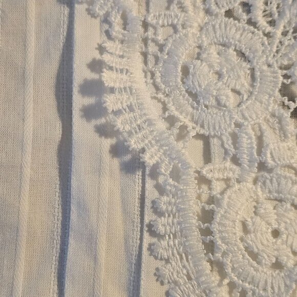 Regal White Boho Lace Button Up Blouse Woman’s 4XL Victorian Prairie Romantic To - Picture 7 of 12